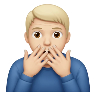 nervously bitting finger nails sticker