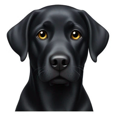 Black Labrador with white spot on chest sticker