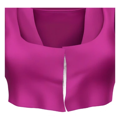 Realistic magenta cut out silk crop top blouse. sticker