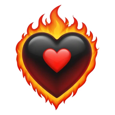 Black and red heart on fires, these are awesome can I get some option that are similar. The difference would be taking out the flame symbol in the middle  sticker