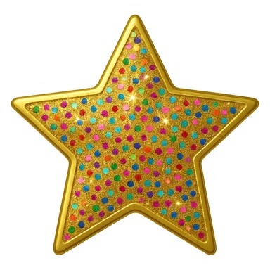 tiny star with a confetti pattern, glamorous and stylish sticker