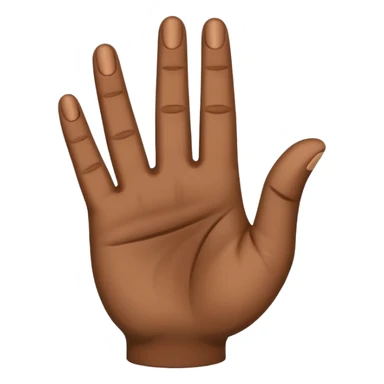 A flat hand with the palm facing towards me and the middle finger bent 90 degrees sticker