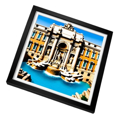 trevi fountain view from up above
no square style no frame png style 
no squared only building sticker
