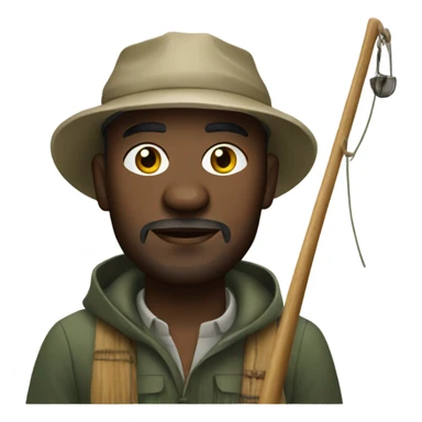 Create an African fisherman sticker