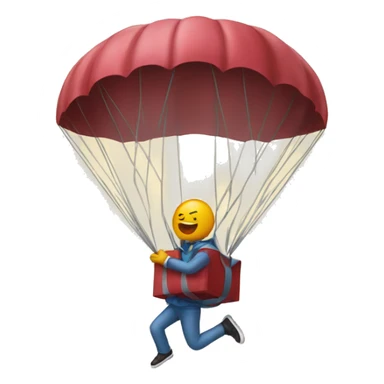 a gift being parachuted sticker