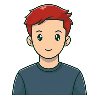 Young man with red hair finds money on the street and his wife is watching it sticker
