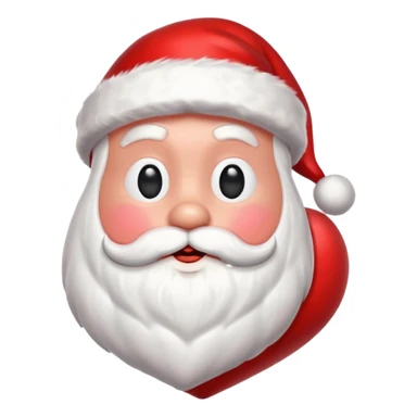 Santa heart sticker