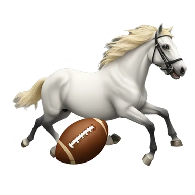 Horse catching a football sticker