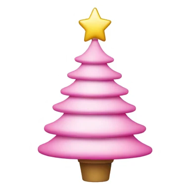 Pink Christmas tree white ornaments  sticker