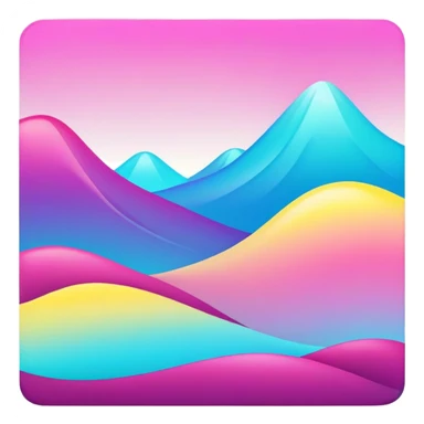 Royal Magenta-Cyan-Yellow-gradient Aesthetic Scenery Deco sticker
