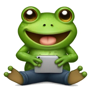 Frog texting  sticker