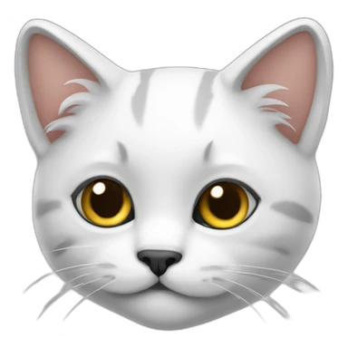 gatito blanco con orejas negras sticker