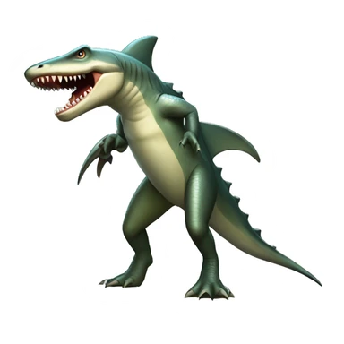 Full body edgy shiny shark-alligator-raptor-dinosaur sticker