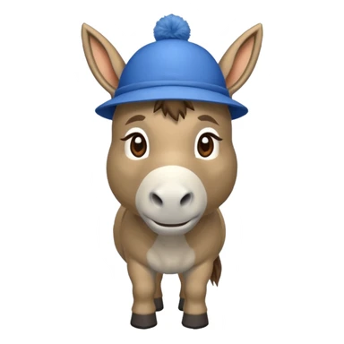 donkey with blue hat sticker