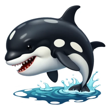 orca as a zombie sticker