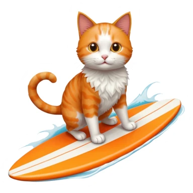 cat is surfing sticker