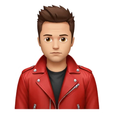 Tyler Durden, wearing red jacket sticker