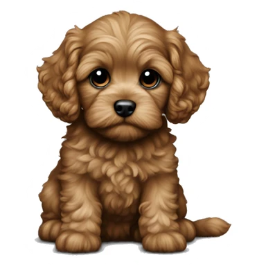 Cavapoo puppy all over black sticker
