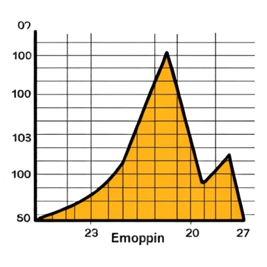 a graph with a negative slope. sticker
