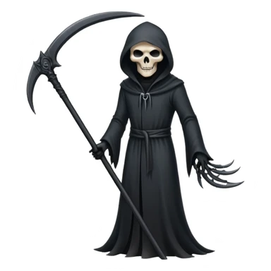 Shadow Scythe for grim reaper with black aura and the scythe must be black and straight in the handle with no additional things sticker