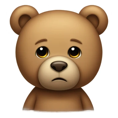 Sad teddy bear sticker