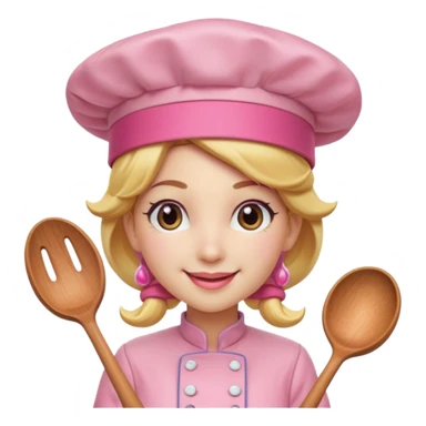 Pink chef hat princess peach sticker