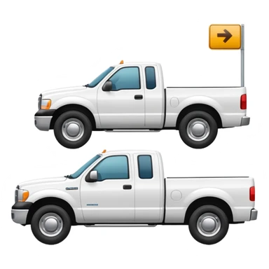 ONE WHITE PICKUPTRUCK SIDE VIEW ELLISDON ON SIDE OF TRUCK sticker