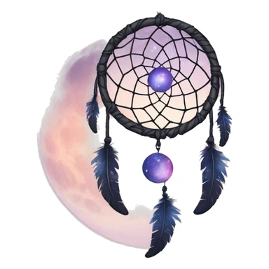 moon-and-stars-galaxy-dreamcatcher sticker