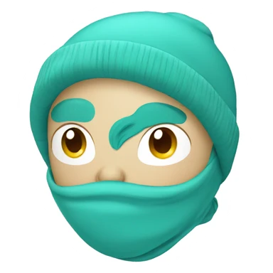 turquoise winter hat sticker
