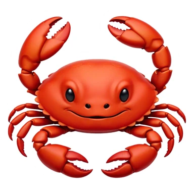 Meme-Worthy Cute Sleeping Red Crab Portrait Emoji, Head resting peacefully with a contented smile, showcasing a robust, vivid scarlet carapace and softly closed eyes in serene slumber, Simplified yet adorably endearing features, highly detailed, glowing with a soft, drowsy ocean light, high shine, relaxed and utterly lovable, stylized with an air of playful laziness, soft glowing outline, capturing the essence of a sleeping red crab that feels destined to become the next viral icon of adorable rest! sticker