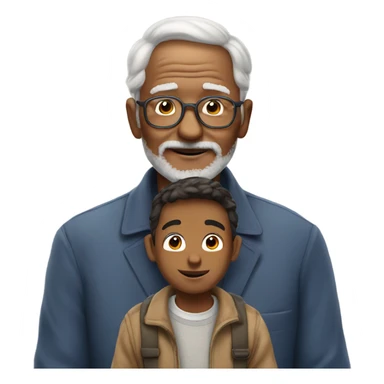  Grandpa with boy sticker