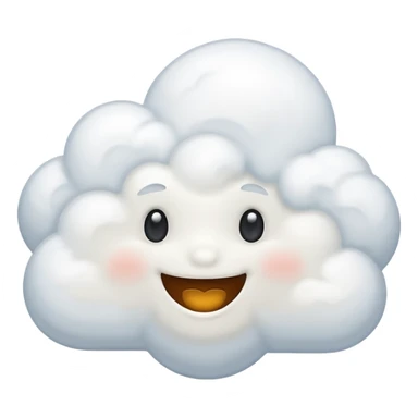 nube sin rostro pero feliz sticker