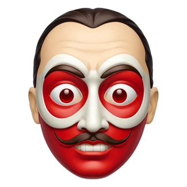 Money Heist, Dali mask, realistic sticker