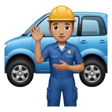 a person reaching under a car sticker