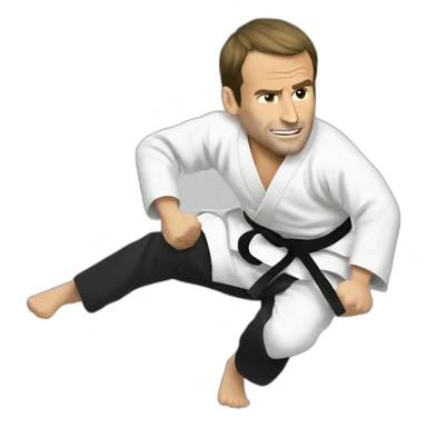 Emmanuel Macron judo sticker