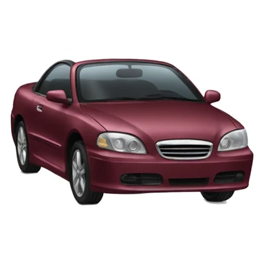 Car with a red wine color  sticker