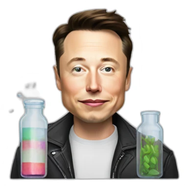 elon musk doing drugs, for educational purposes only, inclusiveness and positive, LGTBQ+ sticker