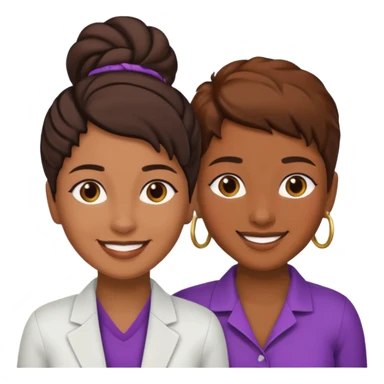 Lesbian emoji Guyanese Masc and mixed fem sticker