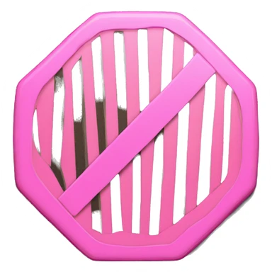 Pink stop sign sticker