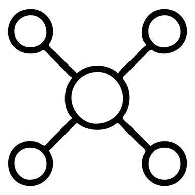 modern iconographic style symbol representing centralization, simple, easily recognizable, version 2 sticker