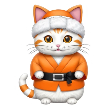 cat wearing a sushi halloween costume sticker