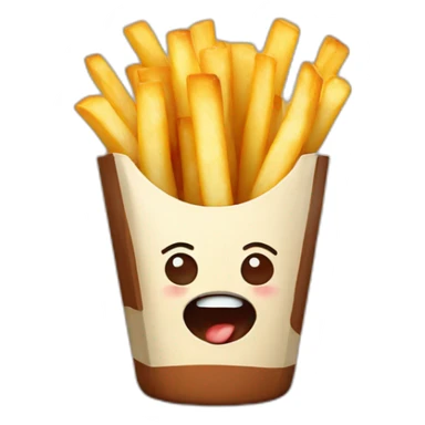 French fries with Nutella sticker
