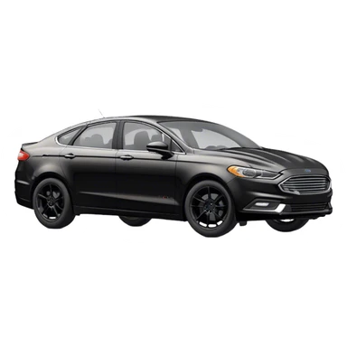 black colored 2018 Ford fusion with black rims sticker