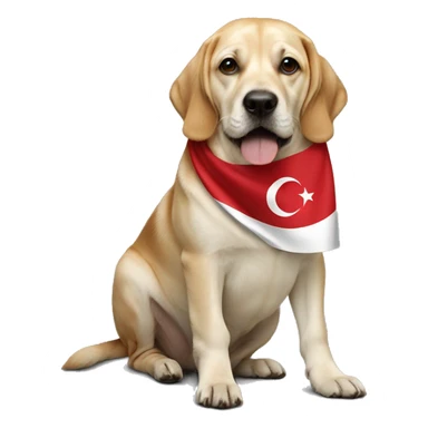 Turkish flag on a dog sticker