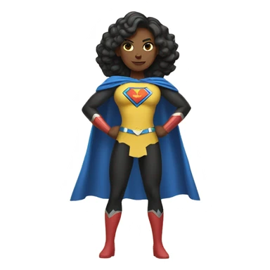 superwoman with yellow skin tone sticker