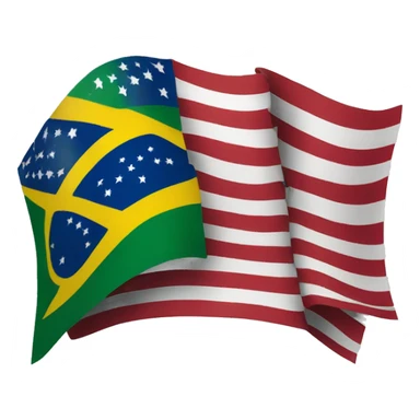 half brazil and half usa flag🇧🇷🇺🇸 sticker
