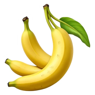 Cinematic Realistic Banana Emoji, Bright and cheerful, with a smooth, yellow peel slightly speckled with spots, revealing a soft, sweet interior. The banana is curved elegantly, standing out against the soft green leaves. Soft glowing outline, capturing the essence of tropical sweetness and energy in a ripe banana. sticker