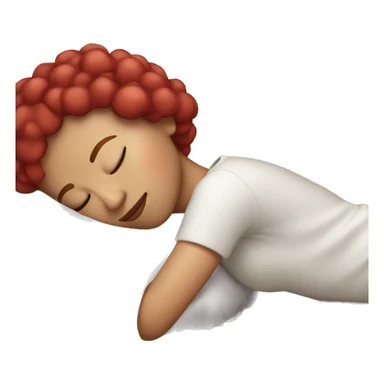 Woman with cherry hair sleeping sticker