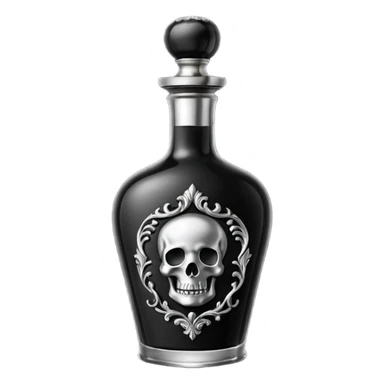 an elegant black poison bottle sticker