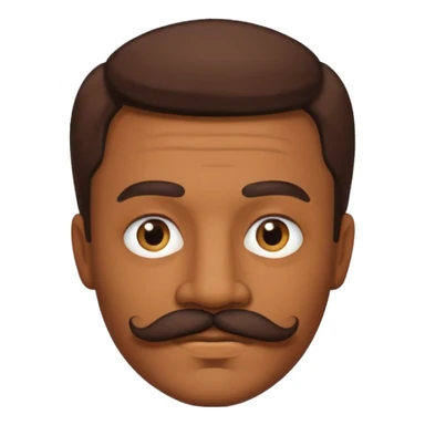 Retro 70s man face sticker